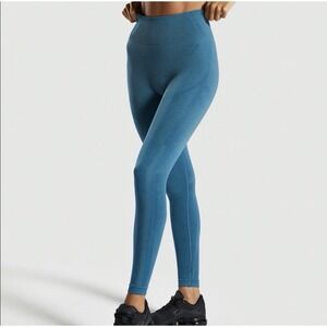Gymshark Women's Geo Seamless Cropped Leggings Teal Blue Green Tones XS